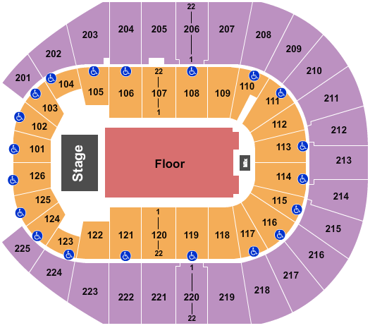 Simmons Bank Arena Journey Seating Chart